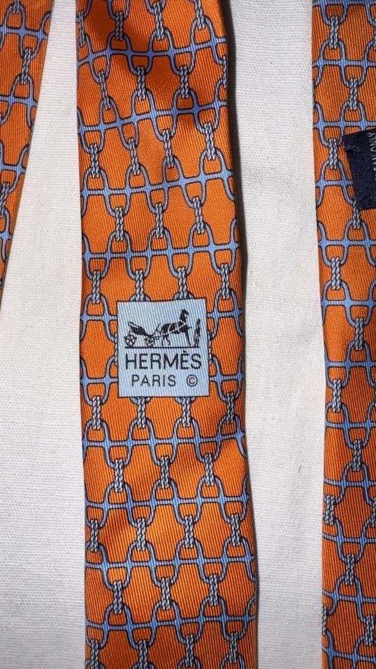 Cravatta Hermès Paris 100% seta - Imagen 4 de 4