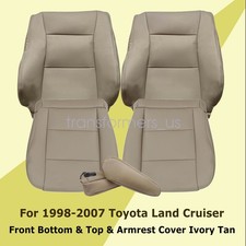 Fits Toyota Land Cruiser 1998-2007 Font Leather Seat Cover Armrest Cover Tan Fits Toyota Land Cruiser 1998-2007 Font Leather Seat Cover Armrest Cover Tan