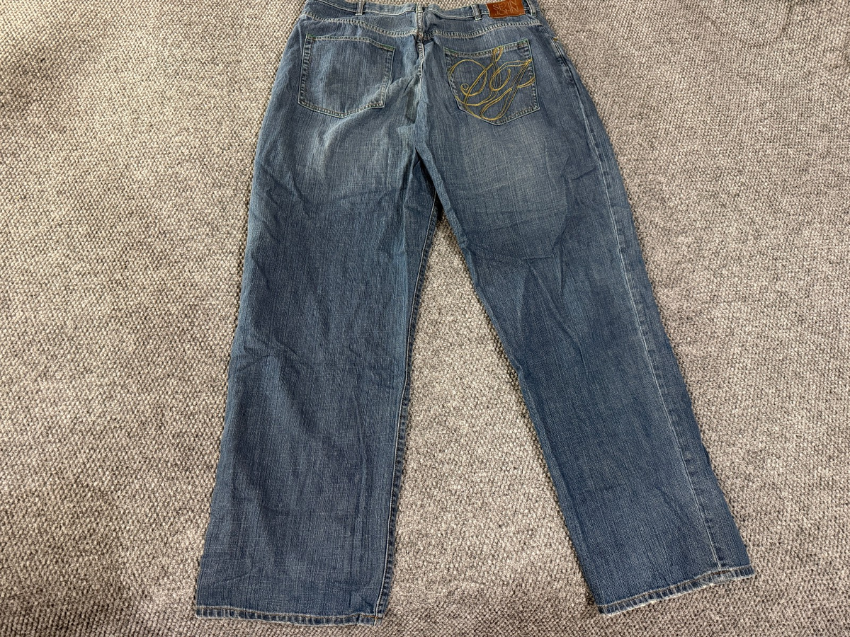 Sean John jeans 38x34 Mens relaxed straight gray Y2K baggy hip-hop