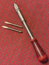 Vintage Great Neck Tools Push Screwdriver/Drill w/ Bits Nice! England