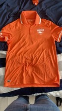 Lacoste Sport Miami Open 2025 Orange Polo Shirt Men's Size M Breathable