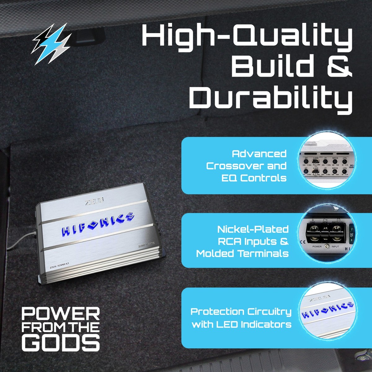 甲本ヒロト Amplifier 【新品】 ZXX-1200.1D Zeus Mono Channel Car Audio Amplifier (Silver