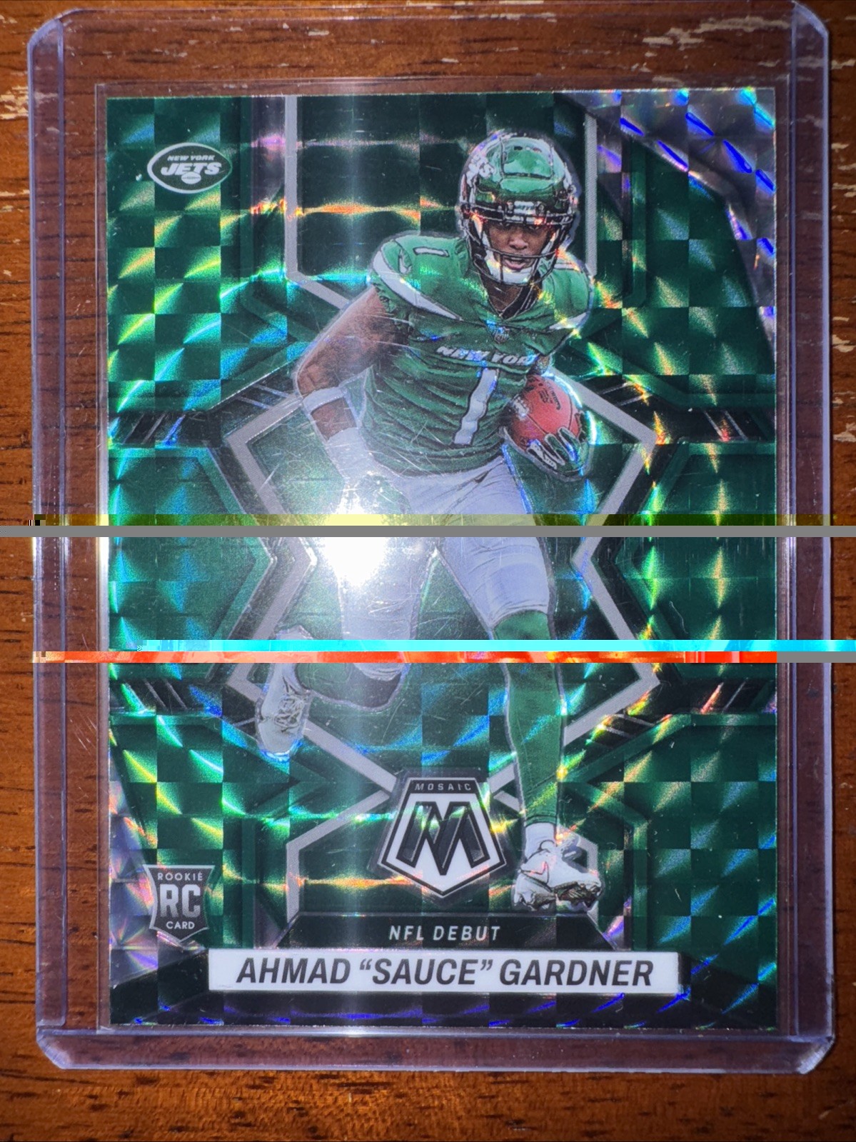 2022 Panini Mosaic - NFL Debut Ahmad Gardner #289 Green Mosaic Prizm (RC)