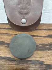 Vintage BSA Behr-Manning Sharpening Stone & Pouch Boy Scouts “Be Prepared”