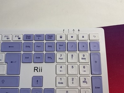 Premium Rii RK208 Funk Tastatur QWERTZ   Elegant & hochwertig