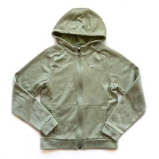 Youth L Nike Zip Up Hoodie Sweatshirt Jacket Green Therma Fit