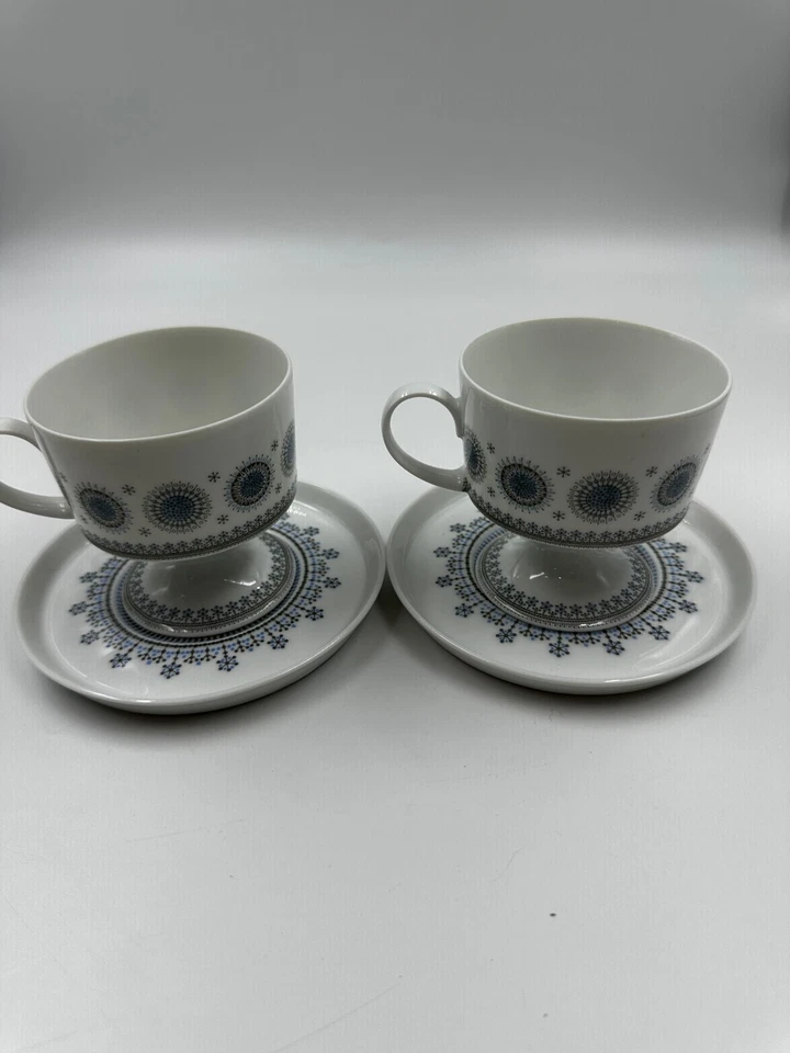 ROSENTHAL Eisblume Tapio Wirkkala 2 x Kaffeetasse mit Unterteller