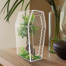 Acrylic Jumping Spider Enclosure Container Coffin Shaped Vivarium Terrarium