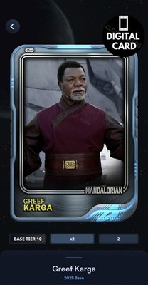 4cc GREEF KARGA BASE 2025 S3 LIMITED EDITION Tier 10 T10 Star Wars Card Trader
