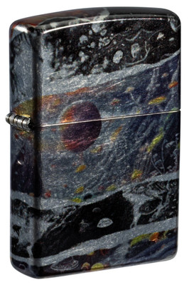Zippo Windproof Fusion Lighter Galaxy With Planets & UFO 46964, New In Box