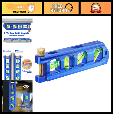 Magnetic Torpedo Level - Conduit Bending Tool, 6.3'' Aluminum, 0°/30°/45°/90° Via