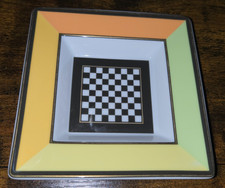 Rosenthal Trinket Dish Key Tray Square 5.25”  Abstract Square Chessboard Pattern