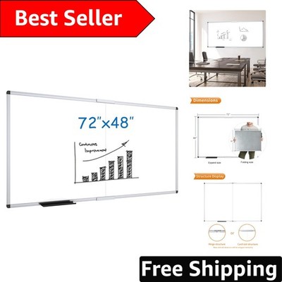 Multi-Functional 72x48 Folding Magnetic Whiteboard for Home, Office & Classroom