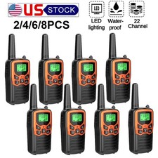 Long Range 100 mile Walkie Talkie Two Way Radio Charge Headset Waterproof US