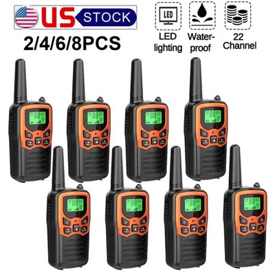 Long Range 100 mile Walkie Talkie Two Way Radio Charge Headset Waterproof US