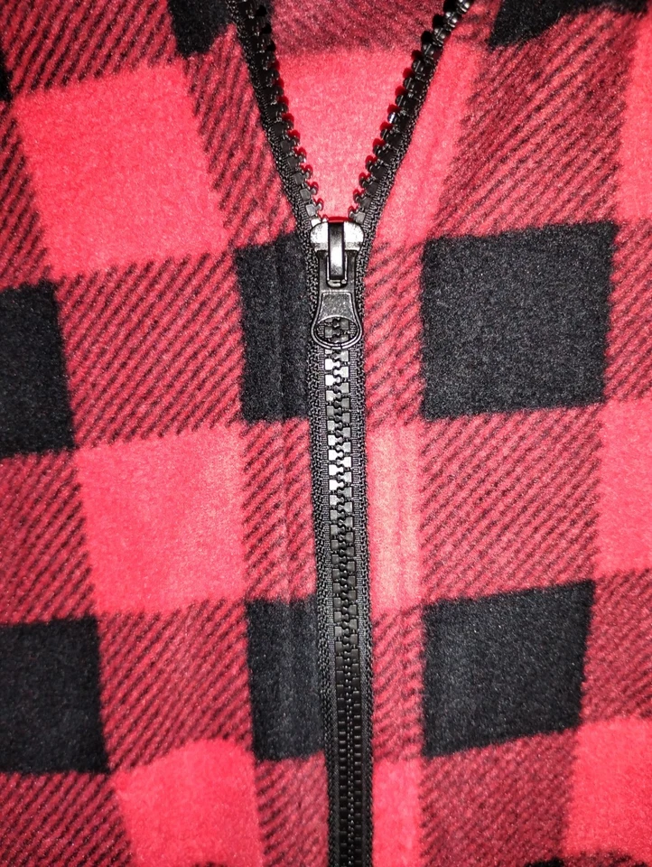 NWT *READ DESCRIPTION* Women's One Piece Pajamas Red Black Large L Buffalo Check - Image 4 of 4