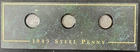 1943 P.D.S. Lincoln Steel Wheat Cent Coin Set of 3 In Heavy Case