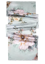 100% Silk mulberry Scarf Women neckerchief Shawl Wrap floral green pink HD1-68