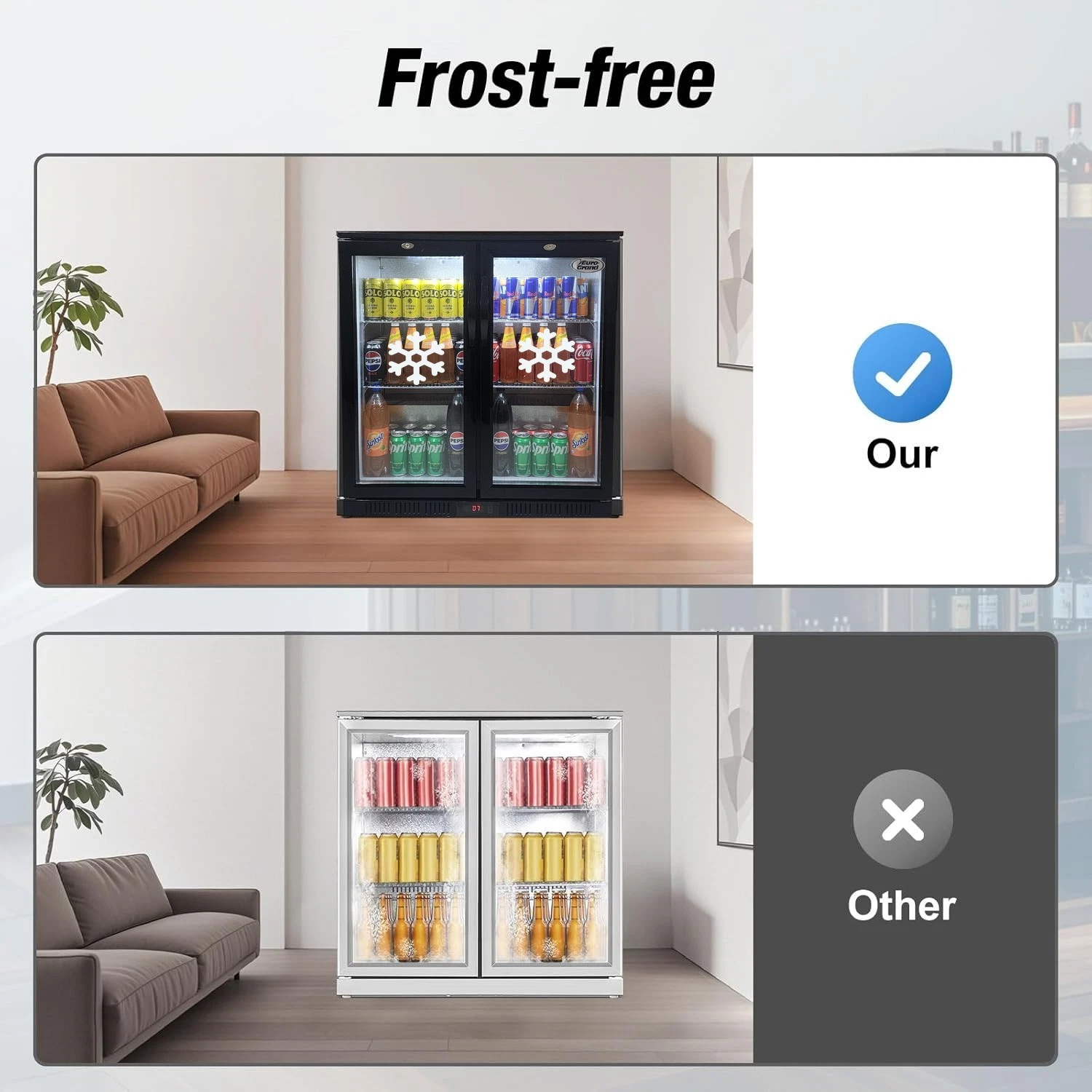 Euro Grand 198L Under Bench Beer Back Bar Fridge Mini Freezer Refrigerator - Picture 11 of 16