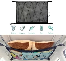 35" X 26" Car Universal Van Roof Ceiling Cargo Net Mesh Storage Bag Pouch Pocket
