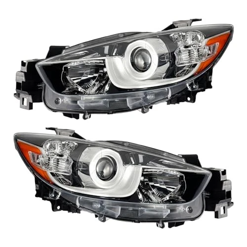Headlight Assembly, Compatible with CX5 2013-2016, Bumper Headlamp Chrome - Picture 2 of 8