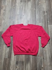 Vintage Tultex Sweatshirt Mens Medium Red Crewneck Raglan Made USA 50/50 90s