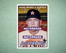 Jackie Brandt Houston Astros 1967 Style Custom Baseball Art Card