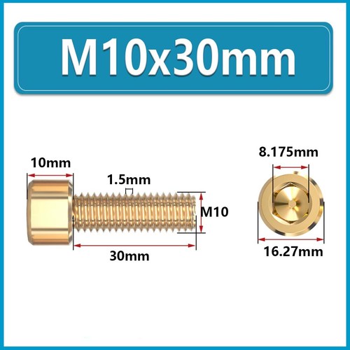 Tornillos de cabeza de tapa hexagonal M2 M2.5 M3 M4-M12 pernos de llave Allen de latón - Imagen 73 de 88