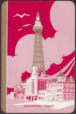 Playing Cards Single Card Old Vintage Art Deco Named * BLACKPOOL TOWER * Picture