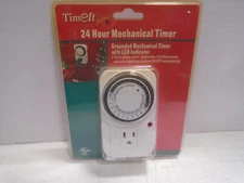 TIME IT 24 HOUR MECHANICAL TIMER WITH LED INDICATOR NEW IN SEALED PACKAGE