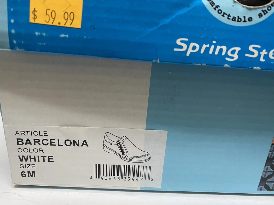 Sapatos femininos Spring Step tamanho EUA 6 M branco profissional casual trabalho em excelente estado usado - Imagem 2 de 4