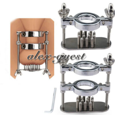 Stainless Steel Men Scrotum Testicle Ball Crusher CBT Ball Stretcher Device Male