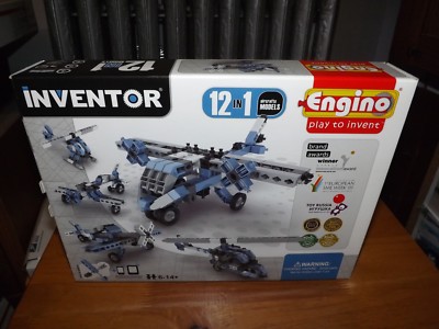 ENGINO INVENTOR 12 IN 1 AIRCRAFTS MODELS AGES 6+ EUROPEAN BUILDING TOY RARE