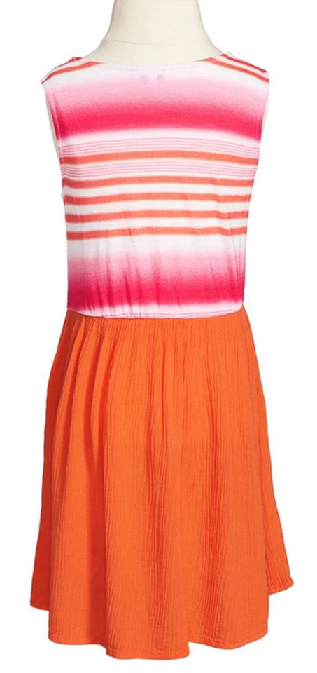 $58 Splendid Girls' Ombre Stripe Dress,DGU01574T, Hot Pink, Size 2T - Image 2 of 3