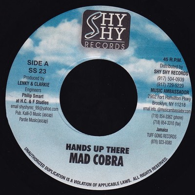 Mad Cobra, Top Notch - Hands Up There / Sexy L (Vinyl 7'' - 2001 - JM - Original)