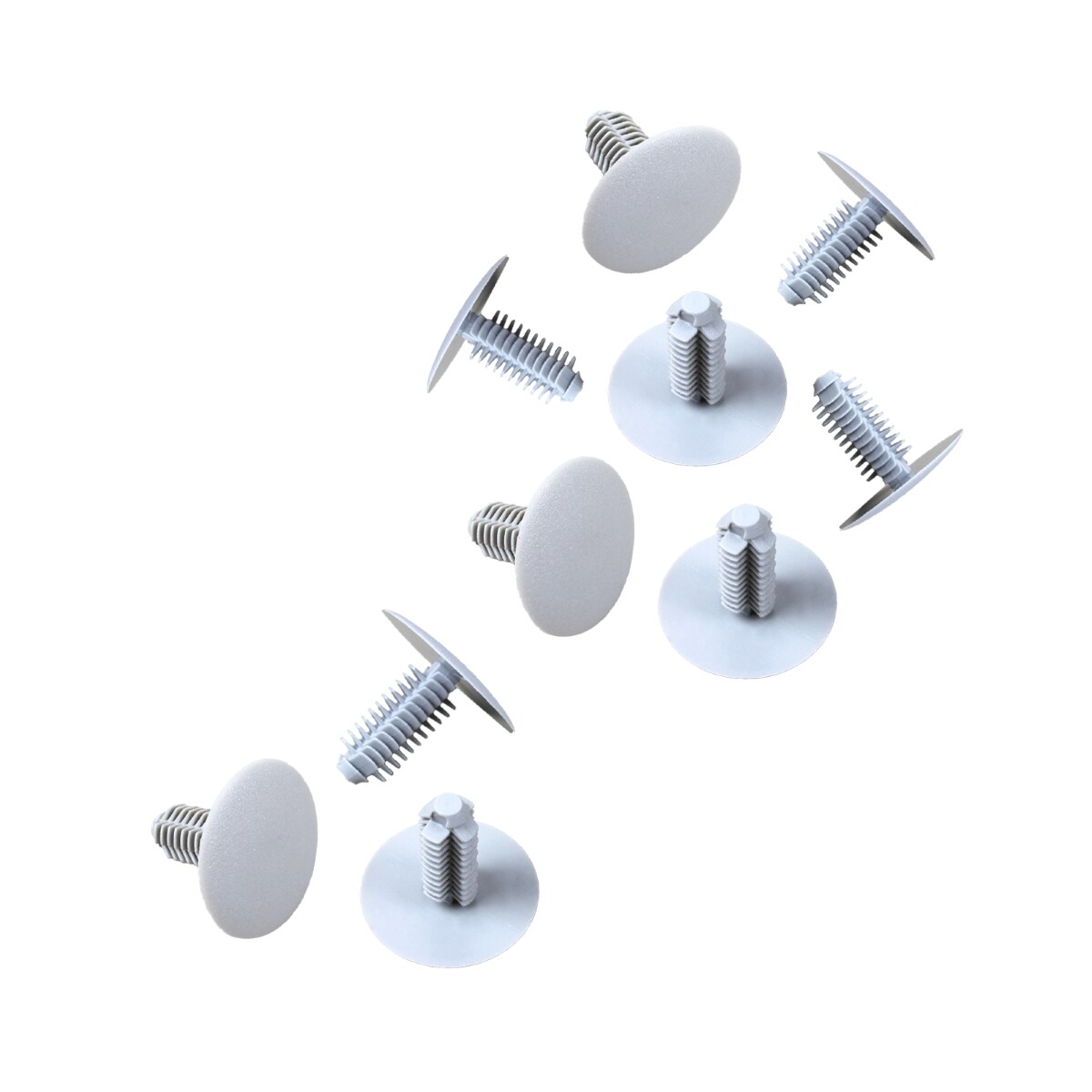 Clips De Panel De Abeto Gris De 7 – 8 Mm De Diámetro – 25 Mm De Cabeza X28 Mm – Coches, Barcos, Aviones, Caravanas – Alfombra, Forro De Techo, Fundas De