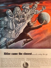 1943 Saturday Evening Post Ad WWII VULTEE Aircraft BORIS ARTZYBASHEFF