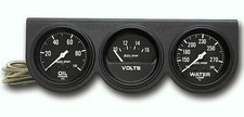 Auto Meter Autogage 2398 Black Three Gauge Consol Oil Pressure Volt Water Temp Auto Meter Autogage 2398 Black Three Gauge Consol Oil Pressure Volt Water Temp