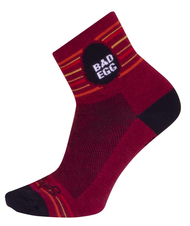 Socks - SockGuy - Bad Egg Red S/M 3" Classic Cycling/Running NEW - Image 4 of 4