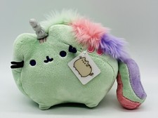 Gund Pusheen Pusheenicorn Plush Green Sound Effects Cat Kitty Rainbow SEE VIDEO