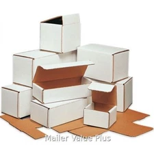 50 - 17 1/2 x 3 1/2 x 3 1/2 White Corrugated Shipping Mailer Packing Box Boxes