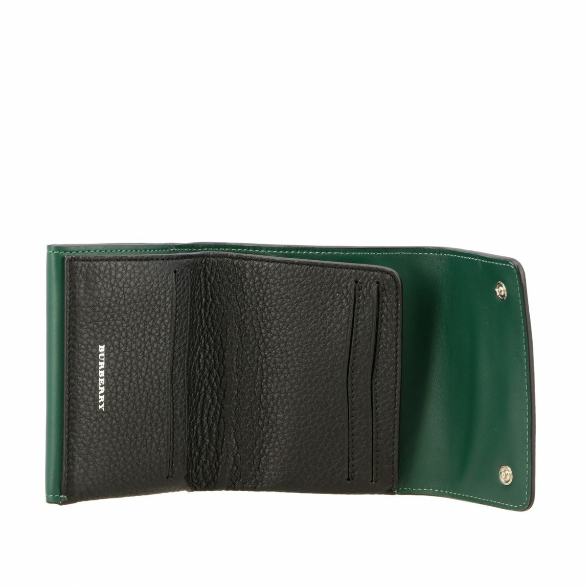 Burberry Women Small Leather Folding Wallet 8005560 Black | eBay