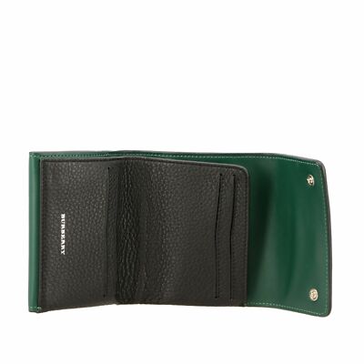 Burberry Women Small Leather Folding Wallet 8005560 Black