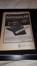 Rottweiler 3-D Earl Ownesby Rare Original Promo Poster Ad Framed!