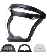 Full Face Protective Mask Anti-Fog Shield Safety Transparent Super Head Cover US