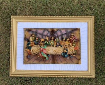 3D The last supper vintage Framed Picture | eBay