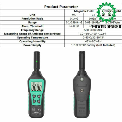 7.56  Mini EMF Meter Electromagnetic Field Radiation Detector Tester Monitor New