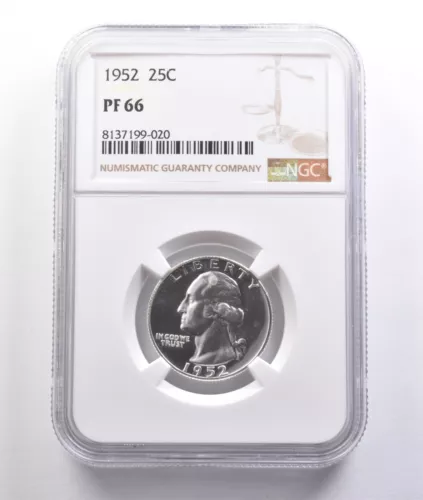 1952 Washington Quarter PF66 NGC Great Contrast *6943