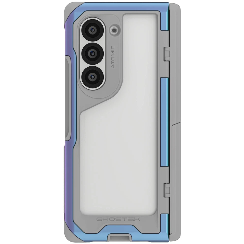 Galaxy Z Fold 6 Case Clear Metal Cover with Built-In Kickstand | Ghostek ATOMIC - Image 4 of 4