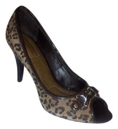 peep toe leopard heels